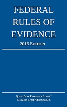 Paperback Federal Rules of Evidence; 2016 Edition Book