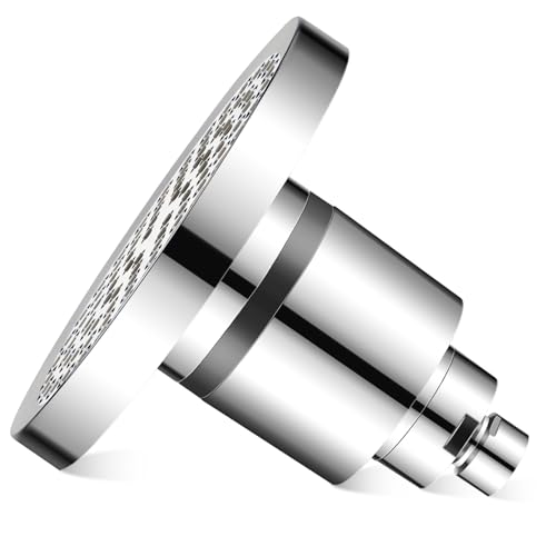 Amosfun Soffione Doccia con Filtro Strati per Dura Soffione Alta Pressione Addolcitore Integrato Purificazione Avanzata per Doccia Morbida e