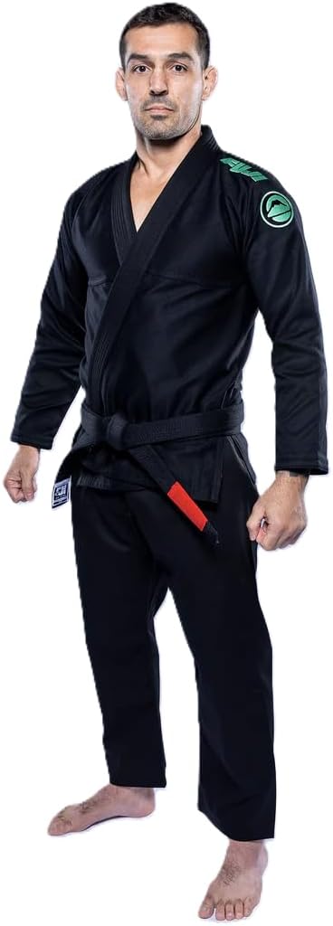 FUJI Sports Baseline 2.0 BJJ Gi, 350 GSM Jacket, Cotton Twill Pants, Athletic Tapered Fit for Training and Competition