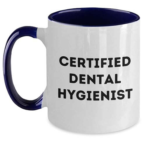 Funny Dental Hygienist Valentine's Unique Gifts from Friends for Certified Dental Hygienist Two Tone Coffee Mugs