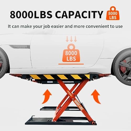 KATOOL 47\'\' 8000 lbs Mid Rise Scissor Lift Electric Release Mid Lift Car Lift 110V/1PH (X90E 110V)