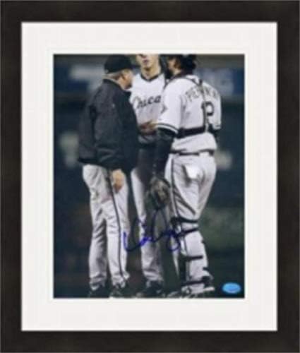 Sports Memorabilia Autograph Warehouse 422223 Don Cooper Autographed 8 x 10 in. Photo Chicago White Sox 2005 World Series Champion Pitching Coach No.2 Matted & Framed