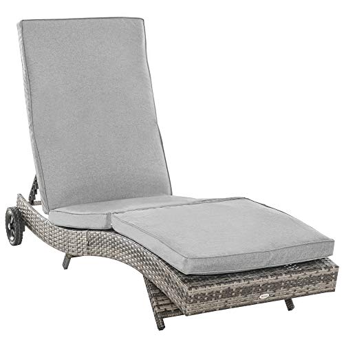 Tumbonas Jardin Exterior Ratan Marca Outsunny