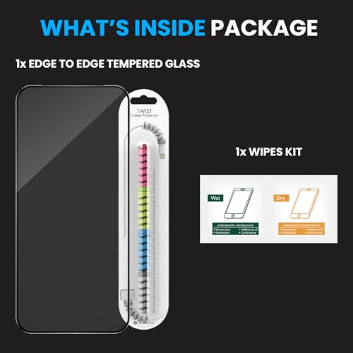 Image of ArmourPro Military-Grade Tempered Glass for Google Pixel 9 Pro - 9H Anti Scratch, Edge-to-Edge Coverage, HD Clarity, Smooth Touch, Case Friendly, Easy Installation Kit with Cable Protector