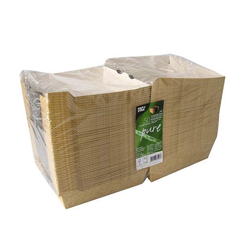 PAPSTAR 200 Burgerboxen, Pappe Pure 9 cm x 15,5 cm x 15,5 cm Good Food XXL