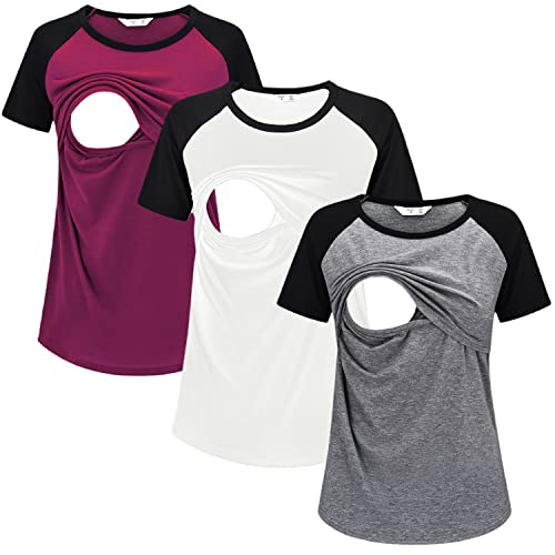 Image of LAVIQK Women's Maternity Nursing Top Breastfeeding Tank Tee Shirt