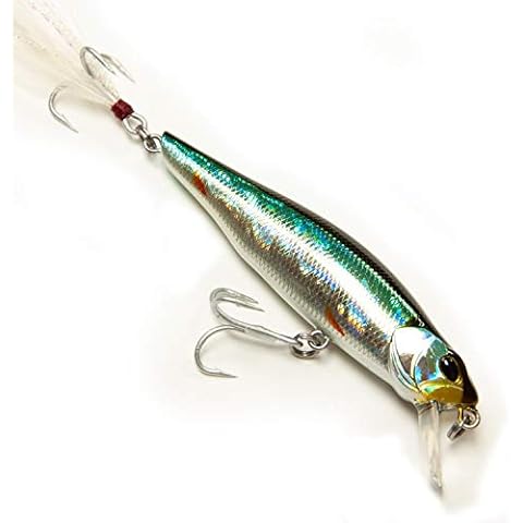 VENSE - Minnow Fishing Lures PerchaPro 80 with Mustad Hooks for Saltwater Freshwater. Bass/Peacockbass… Cover