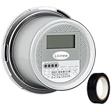 RV Digital Electric Meter,240V 2 Wire kWh Watt Power Meter with LCD Display,CL200 Energy Monitoring submeter for Residential Home Use,TA30 Current Measurement,Compatible with 4 Jaw Meter Sockets