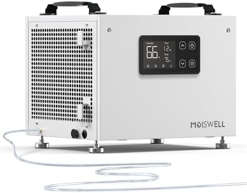 70 Pints Commercial Dehumidifier with Pump Portable Crawl Space D...