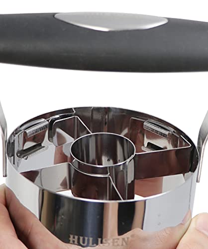 Hulisen Donut Cutter With Removable Center, 3.5" Stainless Steel Doughnut Cutter With Soft Grip Handle, Donut Cookie Cutters For Baking #TOP1