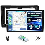 Car Radio for Nissan Navara 2006-2012 with Wireless CarPlay Android Auto,4G+64G Android 15 9