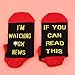 LEVLO News TV Fans Inspired Gift If You Can Read This Cotton Socks Mother's Day Graduation Teacher Christmas Gifts (2 Pairs/Set-Ankle-3)