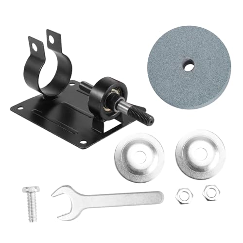 SOESFOUFU Base para Taladro Eléctrico Manual Soporte Fijo Metálico, Abrasiva Verde para Pulido y Afilado, Compatible Brocas hasta 13 Mm, Tamaño Portátil Adecuado para Trabajos De Precisión