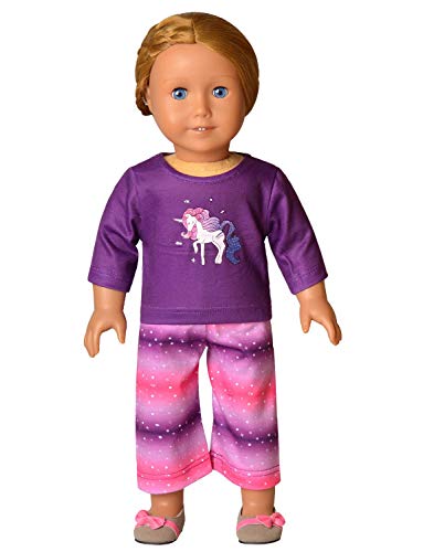 Jxstar Matching Girls&Dolls Pajamas Unicorn Pj Set Kids Cotton Fall Sleepwear…4