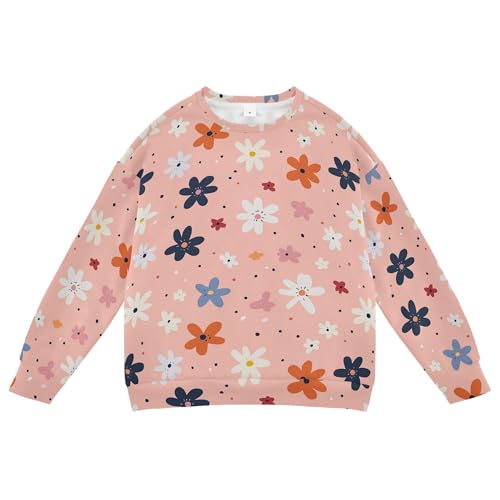 JUNZAN Beautiful Flowers Little Girls Sweatshirts Hoodies Fleece Sweatshirts for Boys Sports 4T