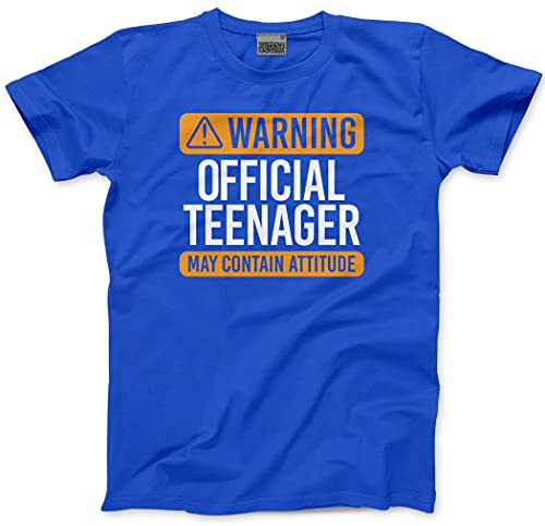 Warning Official Teenager - Teenage 13th Birthday - Maglietta per bambini Blu 12 anni