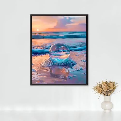 Diamond Painting Chat Boule de Cristal Kit Complet Broderie Diamant 50x70cm PJY4 H-0