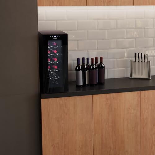 Cecotec Cantinetta Vino Bolero GrandSommelier 1250 CoolCrystal. 12 Bottiglie, Raffreddamento Termoelettrico, LED, ideale per conservare i tuoi vini alla temperatura perfetta. - immagine 5