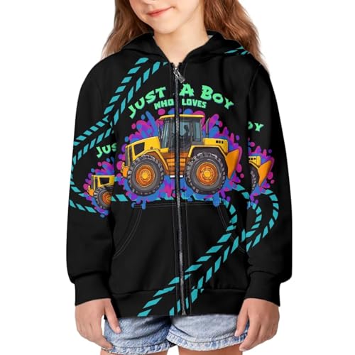 Sweat à capuche zippé garçon veste décontractée douce - 3