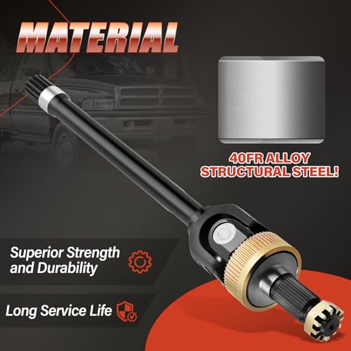 Axle Shaft Assembly Compatible with Dodge Ram 1500 2500 1994-2001, Front Right Passenger Side# 747591X by Fexhull - Image 6
