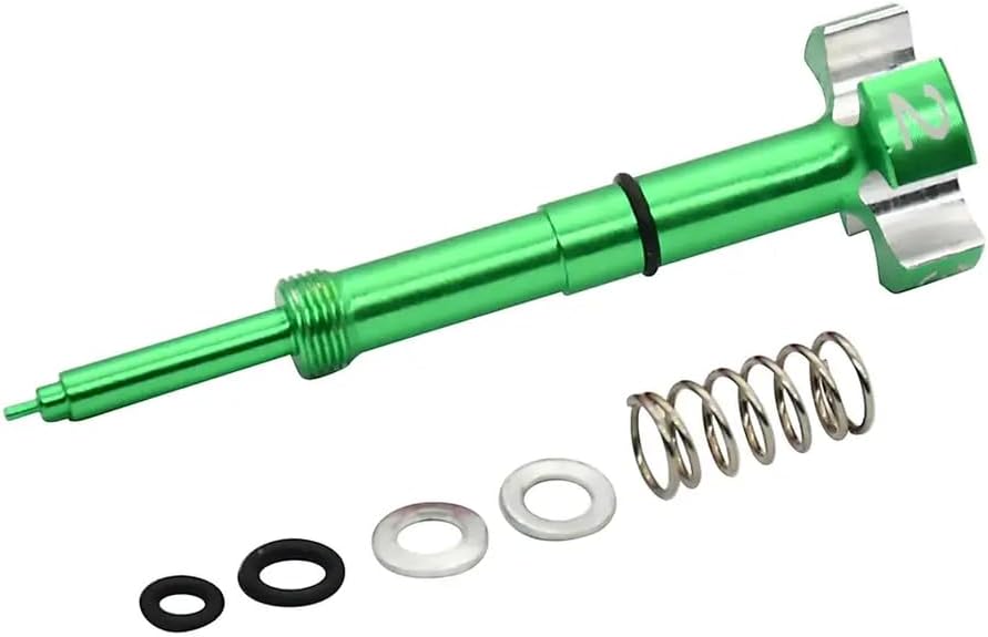 CNC Adjustable Air Fuel Mixture Screw for Motorcycle Carburetor Compatible with CRF YZF WR WRF KLX KX ATV Models(Green)