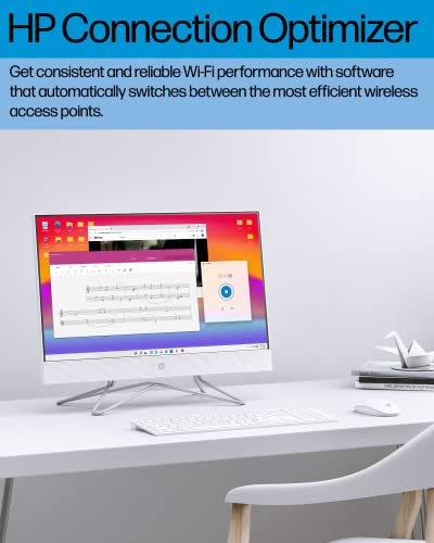 Hp 24" All-In-One Desktop, Amd Athlon Silver 3050U Processor, Amd Radeon Graphics, 8 Gb Ram, 256 Gb Ssd, Windows 11 Home (24-Dd0210, Snow White) #TOP6