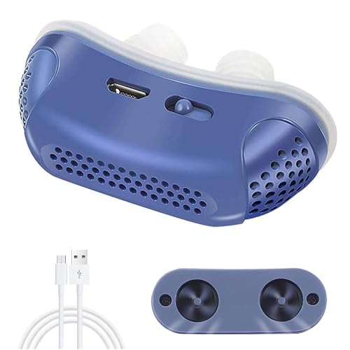 Anti Snoring Devices for Sleep Apnea Relief, Wearable Snoring Aids for Men & Women, Electric Sleep Apnea Machine to Stop Snoring, Comfortable Anti Snoring Solution for Blocked Nostrils