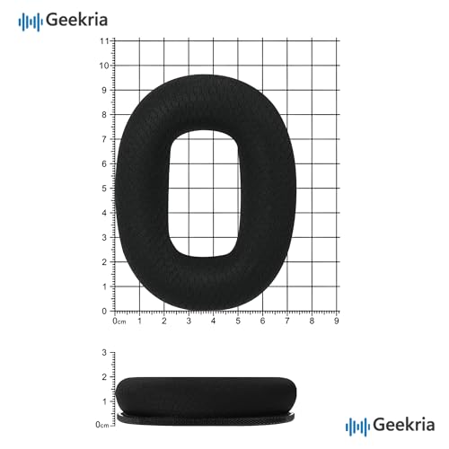Almohadillas de repuesto para auriculares Geekria Comfort Mesh Fabric para Marshall Monitor II ANC, color negro miniatura 6