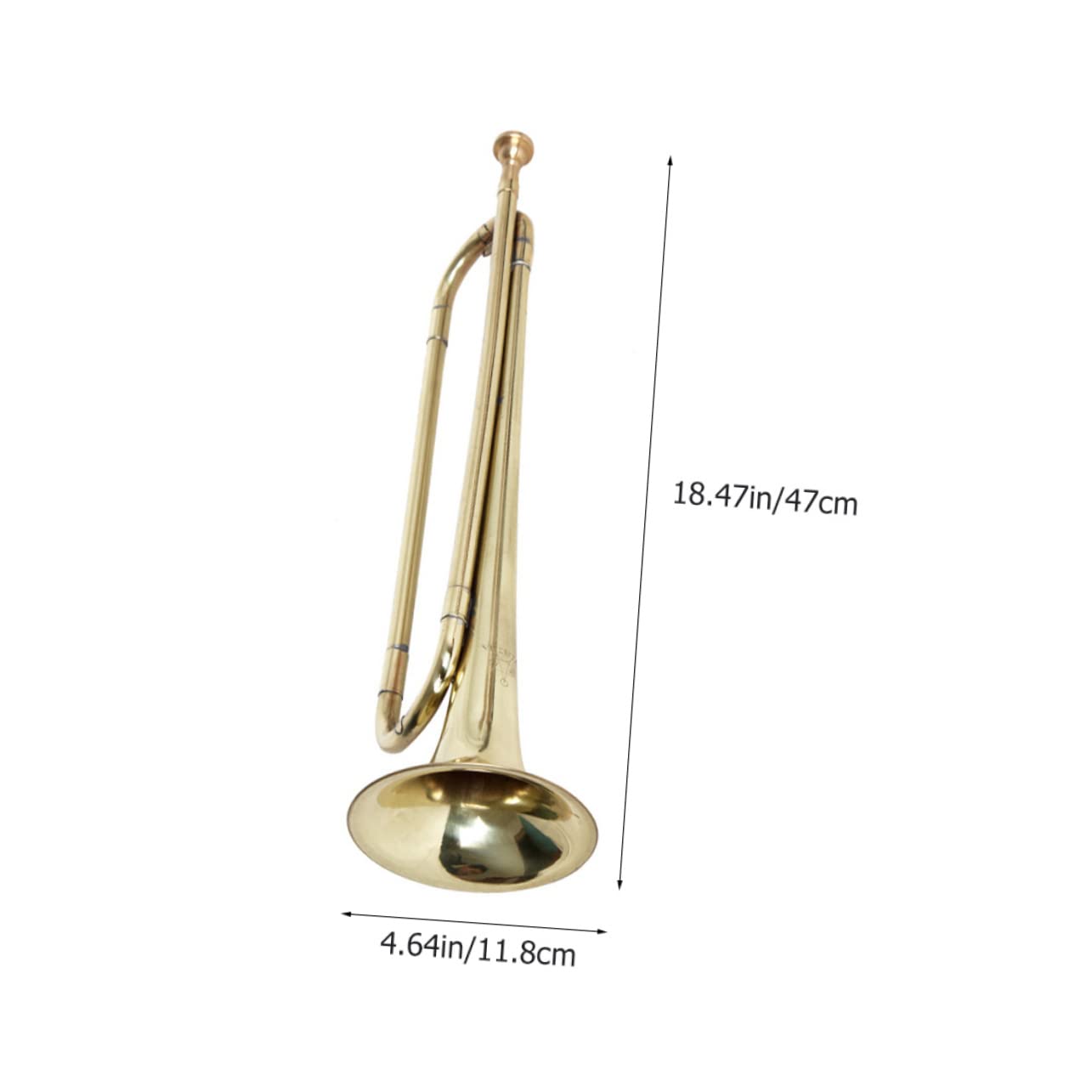 HANABASS 1Set Trumpet Educational Musical Instrument for Preschool Wind Instrument with Gloves and Mouthpiece present for Young Musicians and Beginners