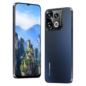JtQtJ 4G Mobile Phone, 6.3 Inch HD Display, Dual SIM, 3GB RAM + 32GB ROM(Scalable up to 256GB), Dual Cameras, Support WiFi, GPS, Face Unlock Smartphone (Note40pro-Black)