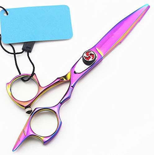 5. inch 440c Steel Rainbow Hair Scissors Cutting Salon Barber thinning Shears Hairdressing Set