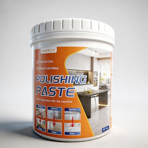 Professional Nature Stone Polishing Kit with Paste | Sealer & Protectant for Marble, Granite, Quartz Countertops, Floors & Walls - Must Be Used with Polishing Machine (1kg)