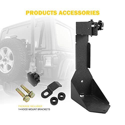AUXMART High Lift Jack Mount Rear HIGH Lift Jack Mount for 2018 2019 2020 2021 Jeep Wrangler JL Off-Road Tailgate Jack Bracket Rear High Lift Mounting Kit (Not for JK)