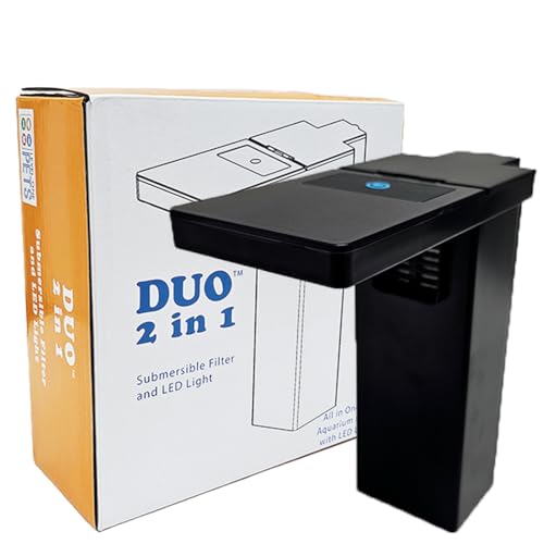 Level One Pets Duo 2-in-1 Aquarium Filter with LED Light