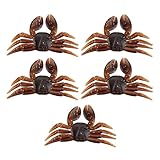 Alomejor cebos de Pesca, Realista en PVC Suave, Cangrejo Artificial, 5 Unidades para Aficionados Agua Dulce Salada Actividades al Aire
