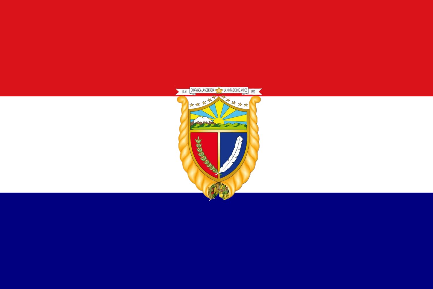 Drapeau paysage de Guaranda indéchirable pour mât exposé au vent fort