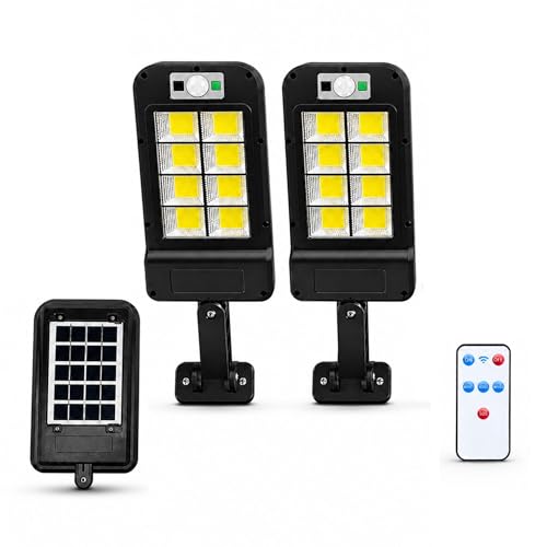 Farola solar exterior 160 LED MAGIC SELECT pack de 2 focos con sensor y mando