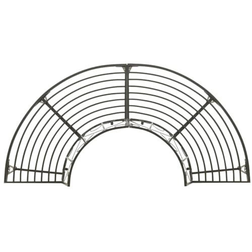 Banco de jardín semicircular de 160 cm con gran capacidad de carga para exterior 5