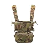Burn Proof Gear Modular Chest Rig - Lightweight Tactical Vest with Adjustable Straps, Quick-Release Buckles & Padded Shoulder Pontoons, Made in USA, (Multicam)