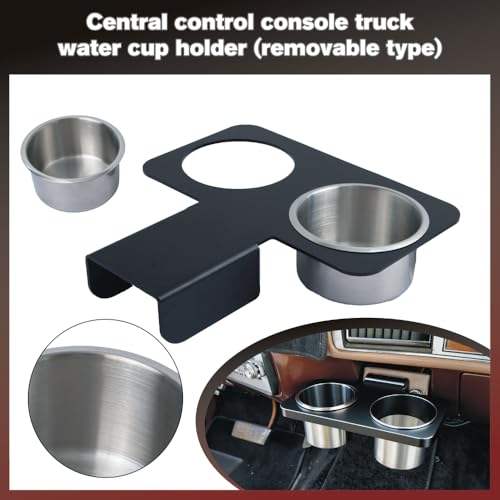 Melincars Truck Cup Holder for Chevy GMC 1973-1987/91 C10 C20 C30 K10 K20 K30, Detachable Center Console Drink Holder, Stainless Steel Car Accessories Black by Melincars - Used condition - Image 9