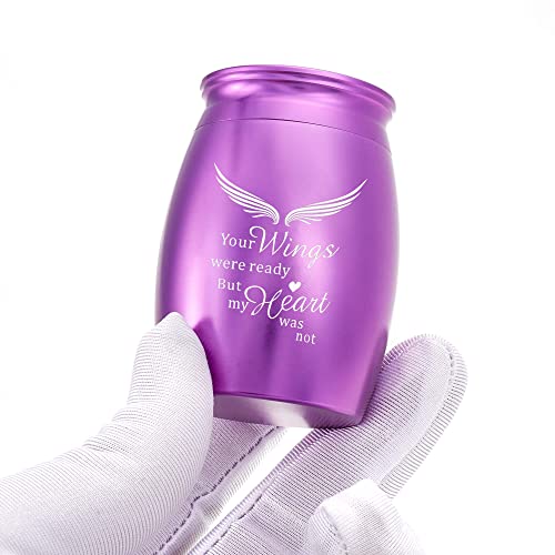 Image of Set of 3 Sharing Urn Mini Cremation Urn for Human or Pet Ashes | Share Urn with Family & Friends,2.7 inch Small Cremation Urns with Angle Wing Stainless Steel Memorial Ashes Holder