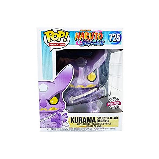Funko Pop! Animation: Shonen Jump Naruto Shippuden #725 - Kurama Majestic Attire Susano'o 6 Inch Exclusive Bundled with Free Pet Compatible .5mm Extra Rigged Protector
