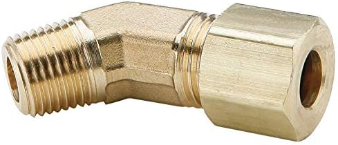 Dixon 3/8" x 1/4" Brass 45 Degree Elbow Compression Fitting (179C-0604)