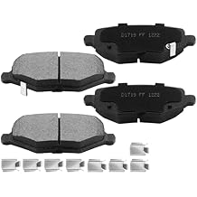 D1719 Rear Brake Pads Replacement for Chrysler Town & Country, Dodge Grand Caravan, Ram C/V, Volkswagen Routan Ceramic Brake Pads with Hardware Kits 4PCS