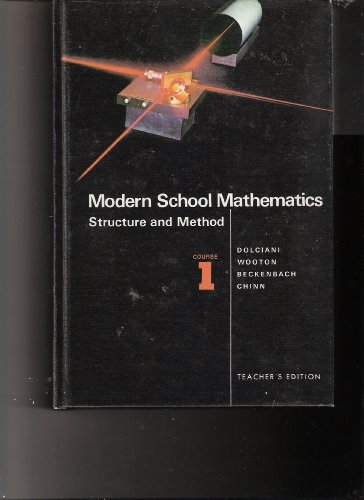 Modern School Mathematics, Structure & Method (... B000Z2E6CG Book Cover