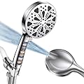 EILIKS Shower Heads with Handheld Spray Combo, High Pressure Filtered Shower Heads 10 Spray Mode Shower Head with Filters, Stainless Steel Hose, Adjustable Bracket, for Tubs Tiles Walls Pets Cleaning