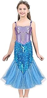 Chamsworld Pretty Mermaid Costume for Girls, Birthday Gift, Kids Role Play, School Fancy Dress Competitions, Please Refer ...