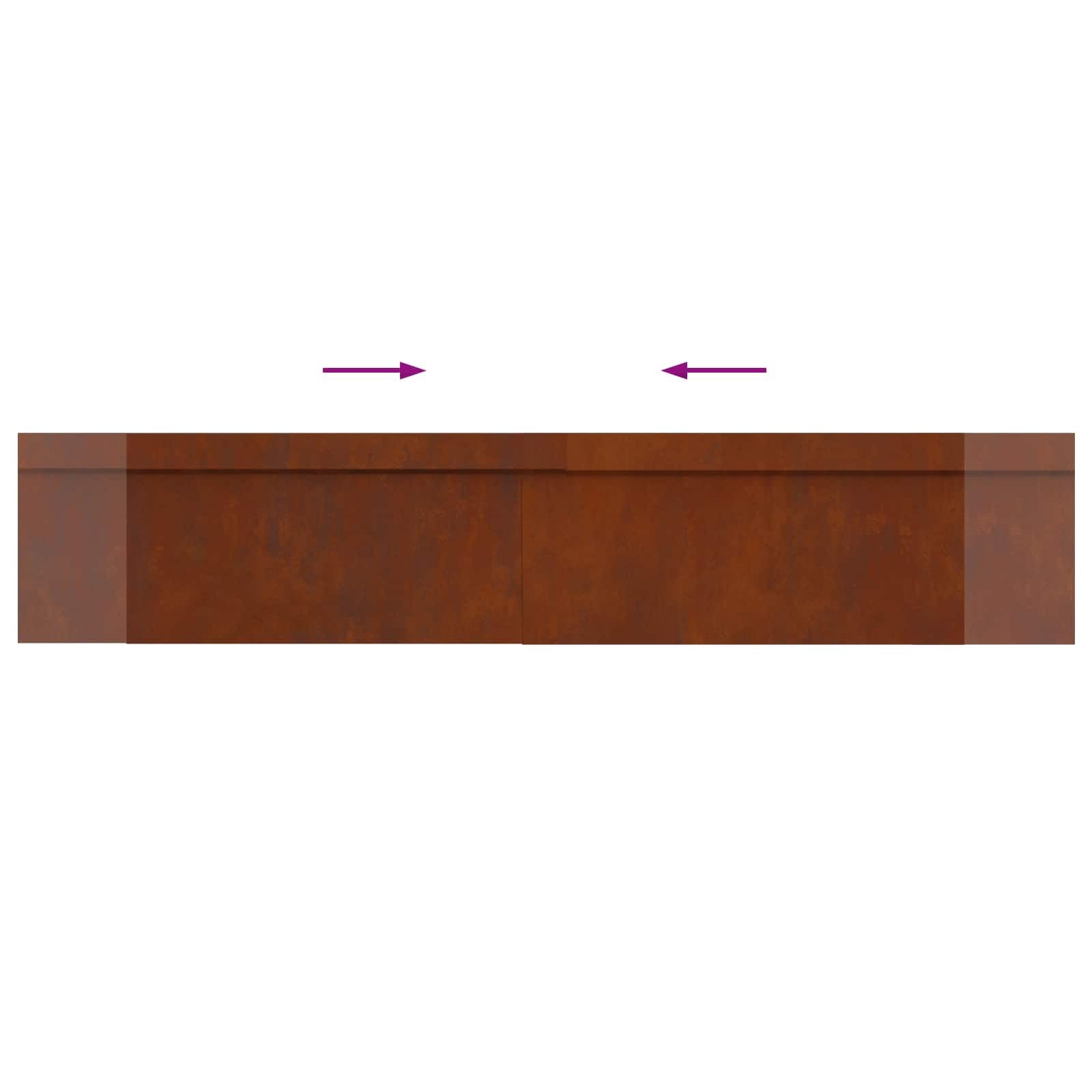 vidaXL Schneckenzauns 12 stk. 100 x 3,5 x 25 cm Wetterfeststahl Rostig