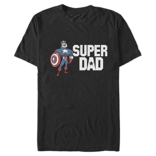 T-shirt Super DAD Marvel noir en taille grande taille 3XL pour homme