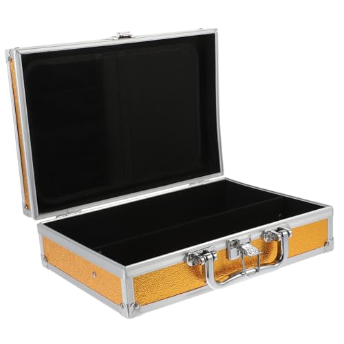 Aluminum Alloy Briefcase Storage Box Handle Portable Tool Box Organizer for Men Multifunctional Aluminum Storage Case Compact Size for Travel and Home Use